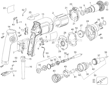 Part Location Diagram of 176816-01 DeWALT Handle Cover
